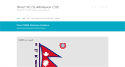 Desktop Screenshot of directmbbsadmission.com