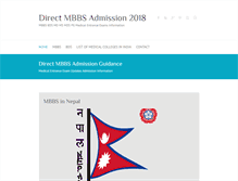 Tablet Screenshot of directmbbsadmission.com